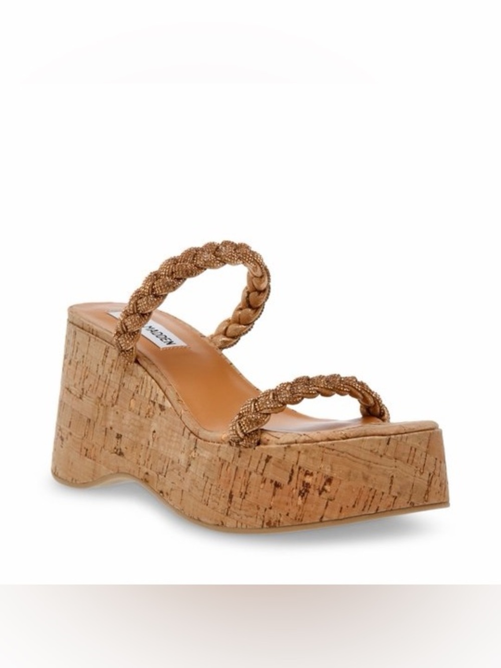 Steve Madden Danya-In Gold Wedges Size 9 NWOB